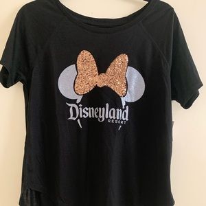 Disneyland Black sequin Minnie ears shirt